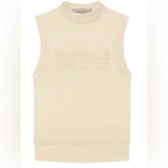 Essentials Cream Tank Top for Effortless Style - Picture 1 of 7